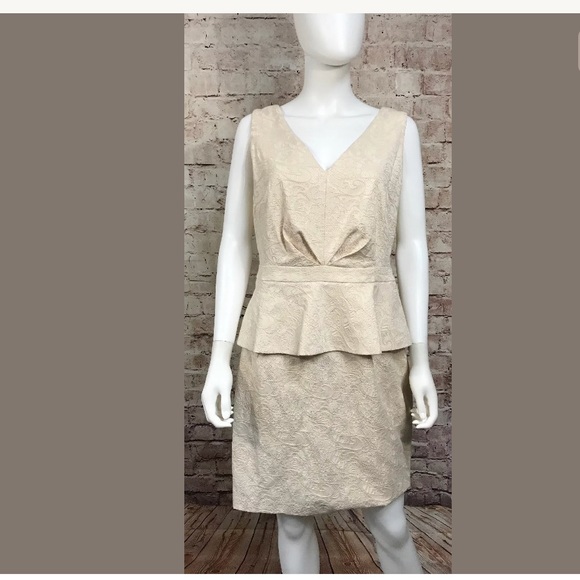 badgley mischka peplum dress